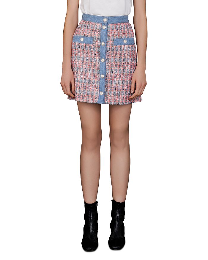 Maje Jenise Tweed Mini Skirt | Bloomingdale's