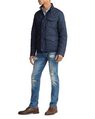 ralph lauren blue quilted jacket
