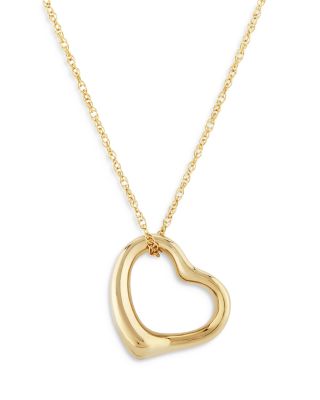 Nancy B - 14K Gold 20mm Open Heart Necklace (57% off) – Comparable value $809