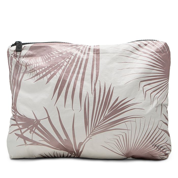 Aloha Collection Mid Day Palms Pouch In Rose Gold