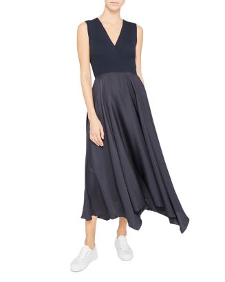 【新品】theory ドレス　Twill Combo Rib Drape DR Theory Ribbed & Twill Combo Dress | Bloomingdale's