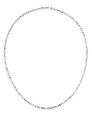 Sterling Silver Curb Chain Necklace 3mm, 24&amp;quot;