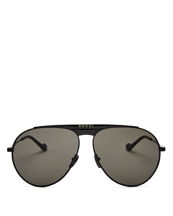 Gucci Men's Brow Bar Aviator Sunglasses, 65mm Bloomingdale's