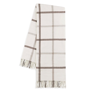 Lands Downunder Plaid Cotton Blend Throw In Barnwood/dune