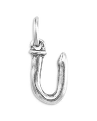 Unode50 Sterling Silver-Plated Letter Charm