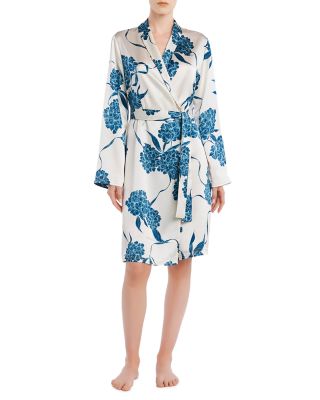 flower silk robe