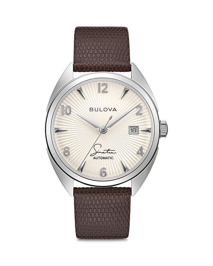 Shop Bulova Frank Sinatra Fly Me To The Moon Watch, 39mm In White