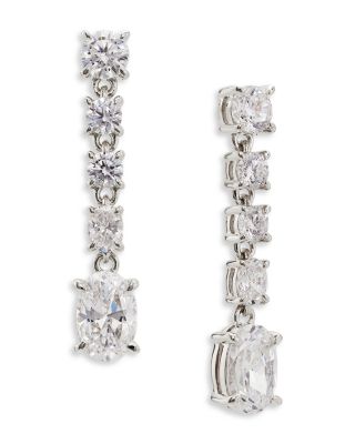 cz diamond drop earrings