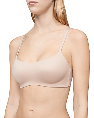 Calvin Klein Liquid Touch Lightly Lined Bralette In Honey Almond