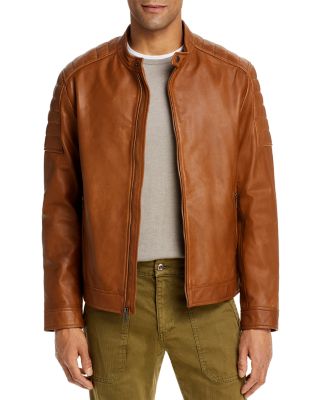 cole haan quilted leather moto jacket