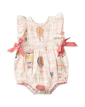 Pink Chicken Girls' Amy Cotton Printed Bubble Romper - Baby ...