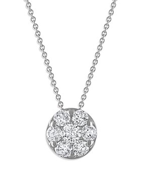 Bloomingdale's - Diamond Cluster Pendant Necklace in 14K White Gold, 2.00 ct. t.w. - 100% Exclusive