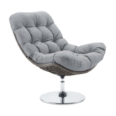 Brighton Wicker Rattan Outdoor Patio Swivel Lounge Chair