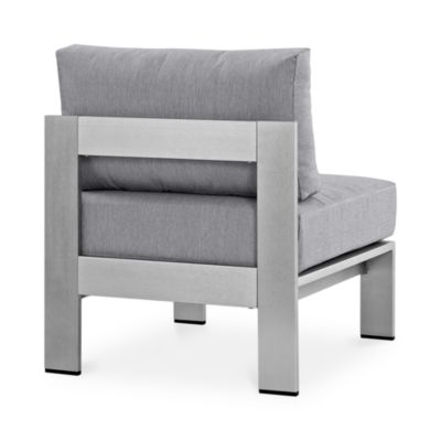 Shore Armless Outdoor Patio Aluminum Chair