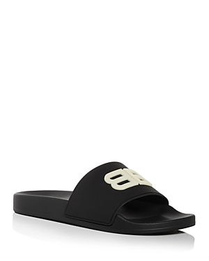 Balenciaga Rubber Slide Sandals For The Pool Men In Noir Multi