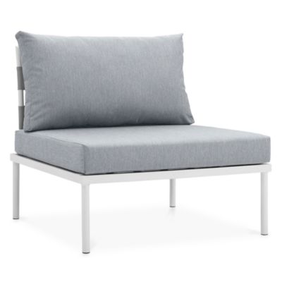 Harmony Armless Outdoor Patio Aluminum Chair