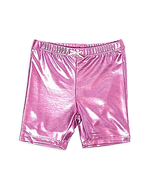 Pink Chicken Girls' Metallic Bike Shorts - Little Kid In Pink