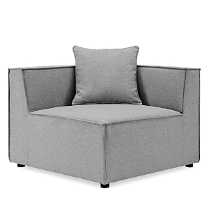 Modway Saybrook Outdoor Patio Upholstered Sectional Sofa Corner Chair In Gray