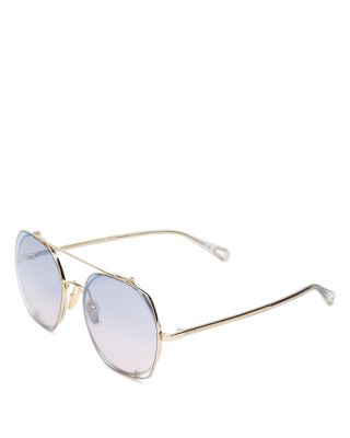Chloé Brow Bar Round Sunglasses, 56mm | Bloomingdale display picture 1