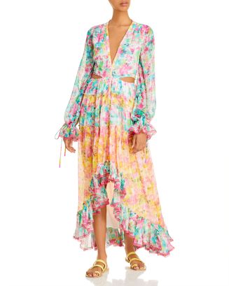 Rococo Sand Crinkle Chiffon Maxi Dress | Bloomingdale's