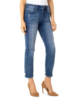 Liverpool Los Angeles - High Rise Cropped Straight Leg Jeans in Kennedy