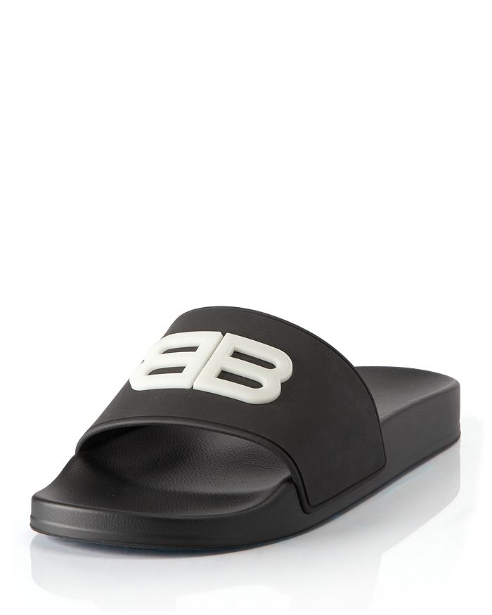 skuffe Reparation mulig tvilling Balenciaga Women's BB Fluorescent Pool Slide Sandals | Bloomingdale's