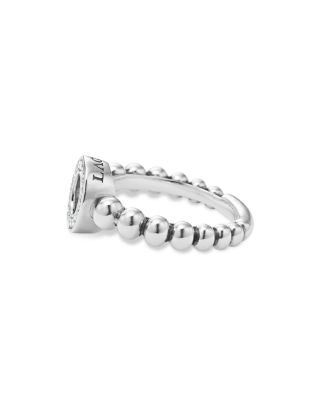 Sterling Silver Caviar Spark Diamond Ring
