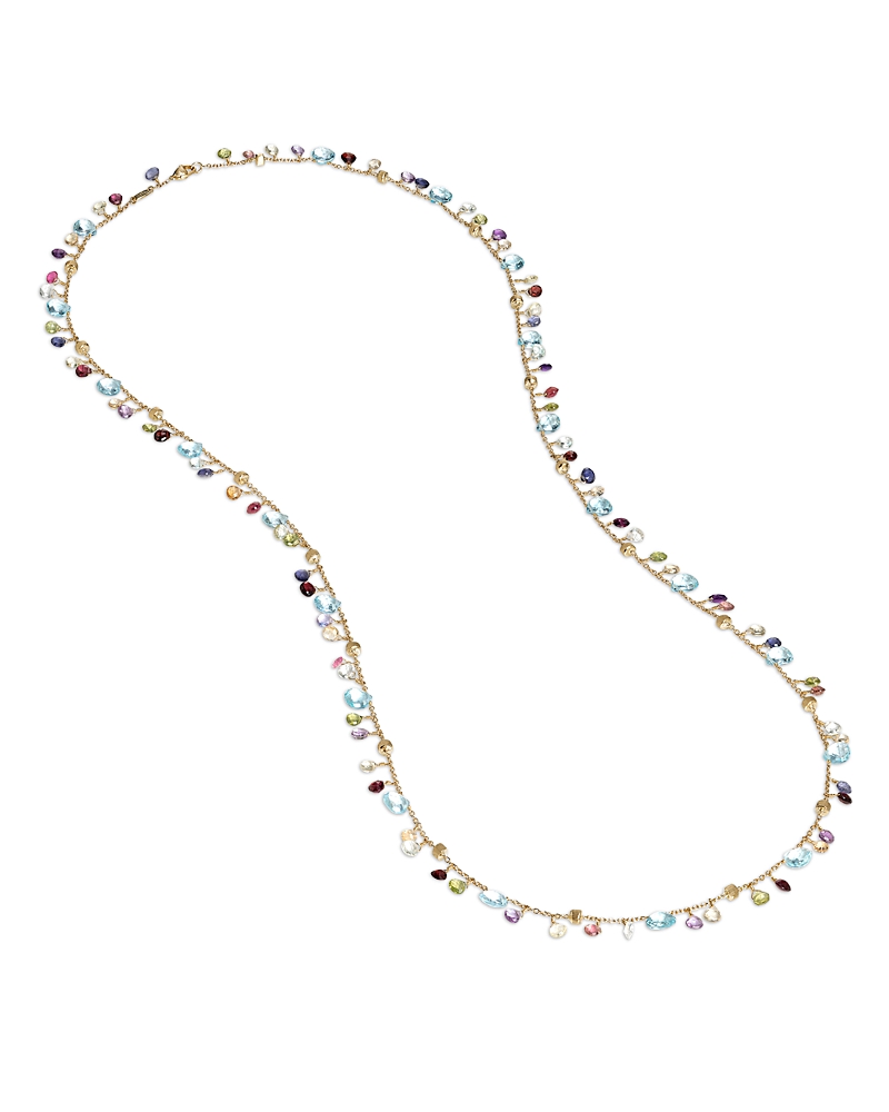 Marco Bicego 18k Yellow Gold Paradise Pearl Mixed Gemstone And Cultured Freshwater Pearl Necklace, 29.5 In Multi