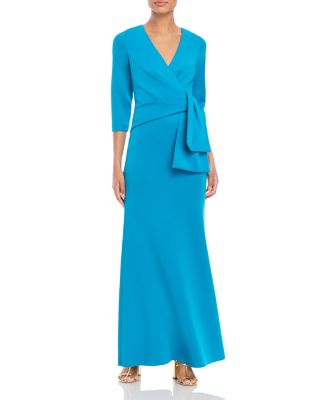 aqua twist front velvet dress