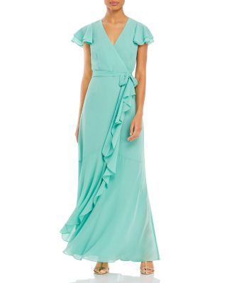 Eliza J Faux Wrap Ruffle Gown | Bloomingdale's