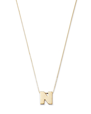 Bloomingdale's Made In Italy Initial Pendant Necklace In 14k Yellow Gold, 16 - 100% Exclusive
