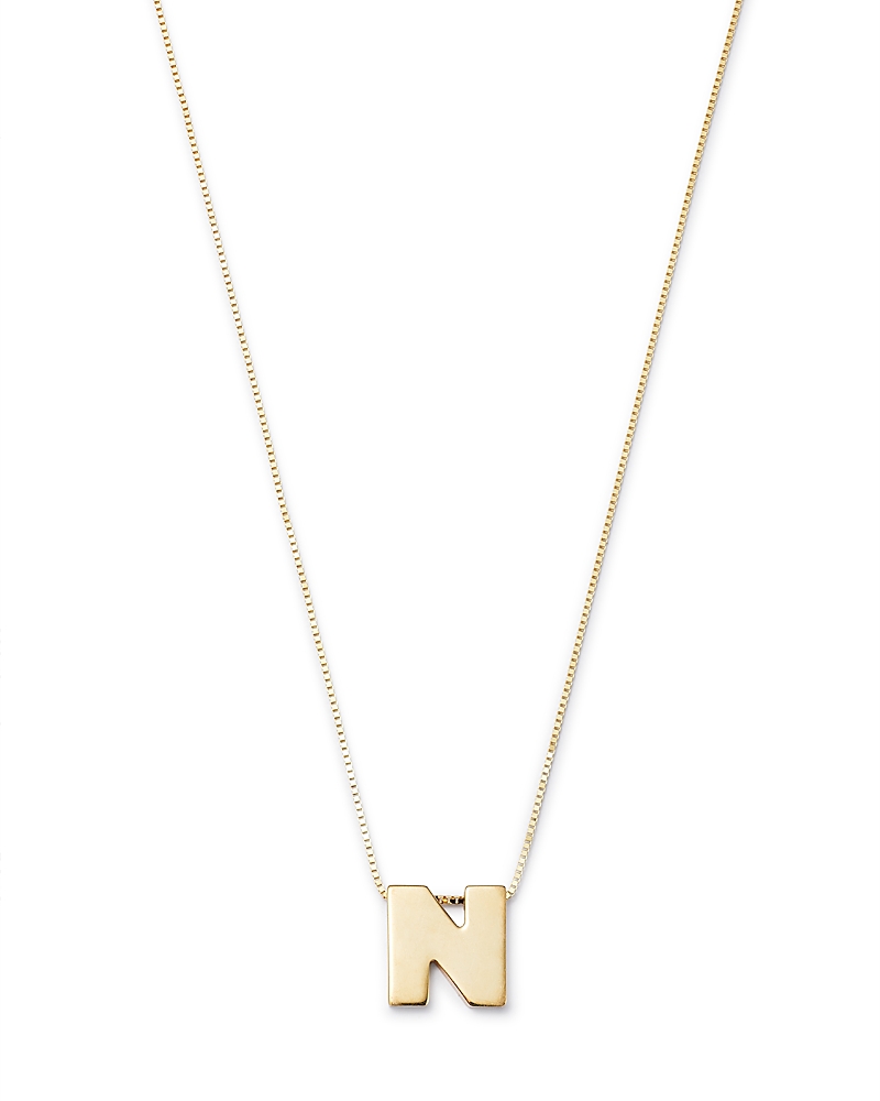 Bloomingdale's Fine Collection Initial Pendant Necklace in 14K Yellow Gold, 16