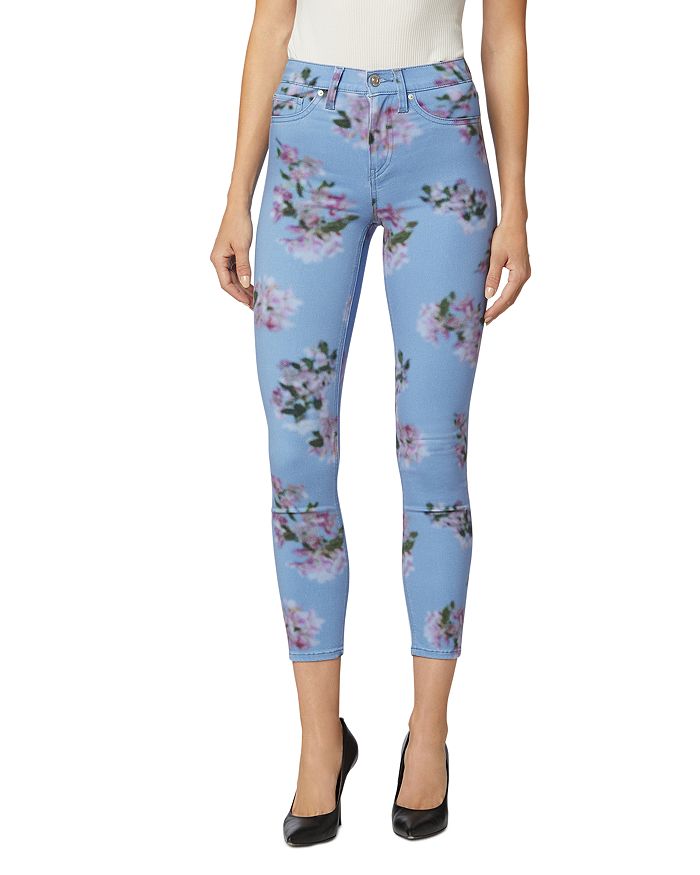 Hudson Barbara Super Skinny Ankle Jeans in Blurred Floral | Bloomingdale's