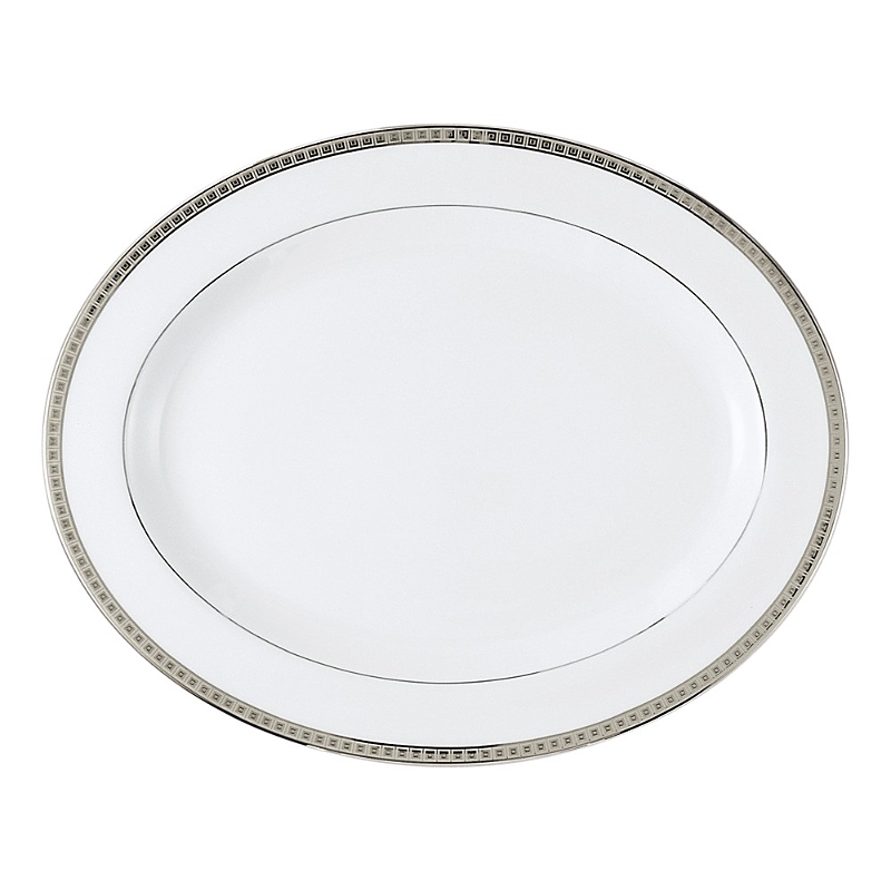 Bernardaud Athena Oval Platter, 13 In Platinum