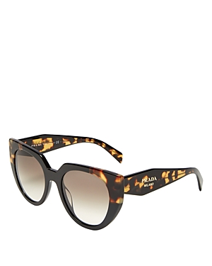 Shop Prada Cat Eye Sunglasses, 52mm In Tortoise/brown Gradient