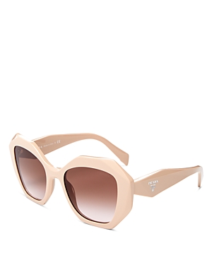 Prada Women's Geometric Sunglasses, 53mm In Powder/brown