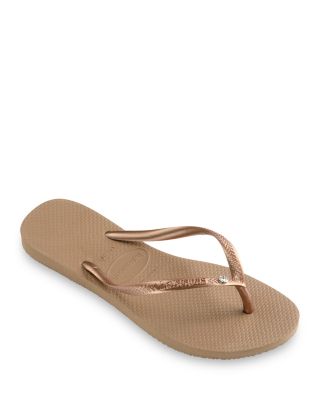 ladies gold flip flops