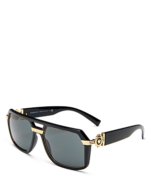 Versace Men's Brow Bar Square Sunglasses, 58mm