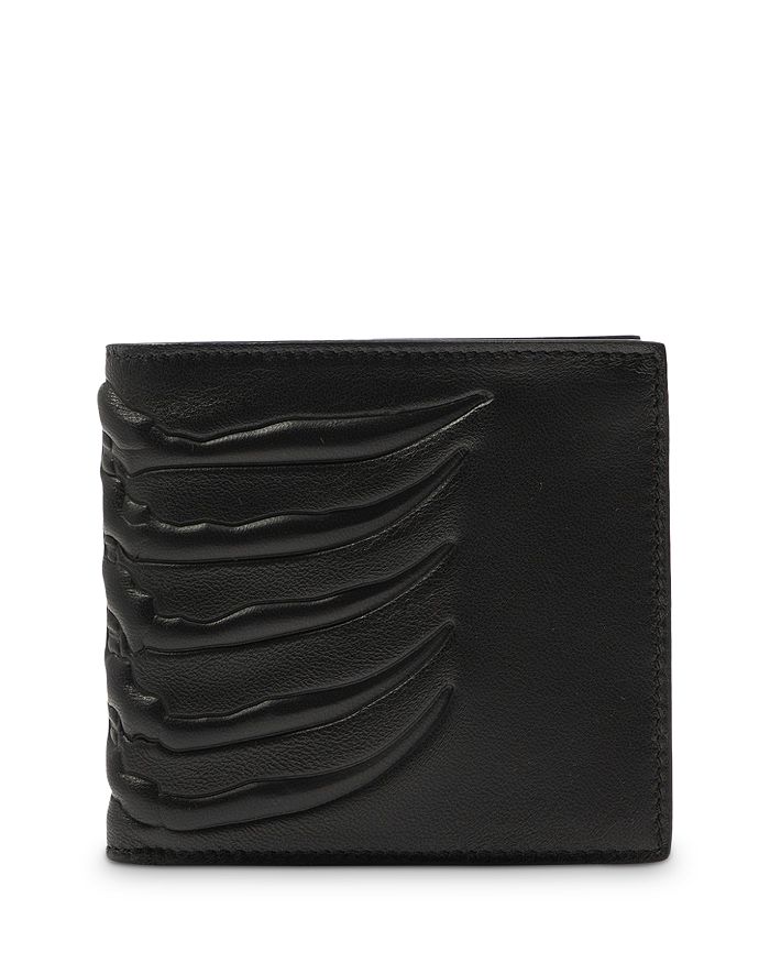 Alexander McQUEEN Leather Embossed Ribcage Bifold Wallet | Bloomingdale's