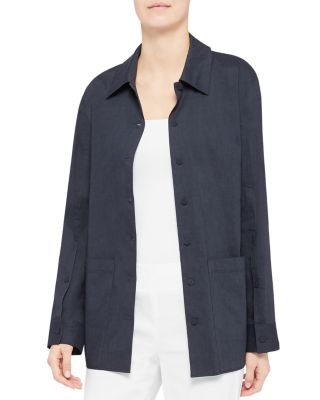 Theory - Linen Blend Shirt Jacket