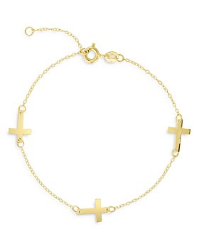 Bloomingdale's - 14K Yellow Gold Cross Chain Link Bracelet - 100% Exclusive
