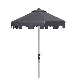 Safavieh Zimmerman 11 Ft Crank Market Umbrella In Navy/white