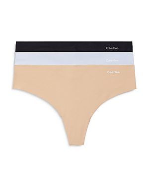 CALVIN KLEIN INVISIBLES THONGS, SET OF 3,QD3558