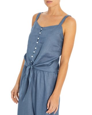 chinese dress ladies Three Dots Black Linen Button Up Dress- Size XS  The Saved Collection