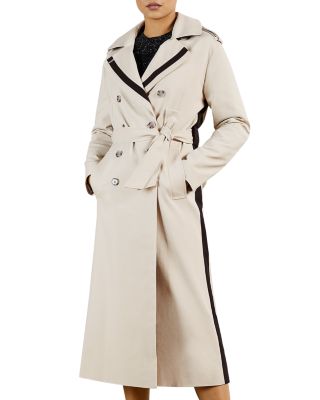 contrast trench coat