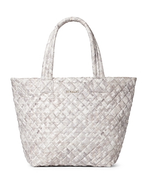Mz Wallace Medium Metro Quilted Nylon Tote In Basket Weave