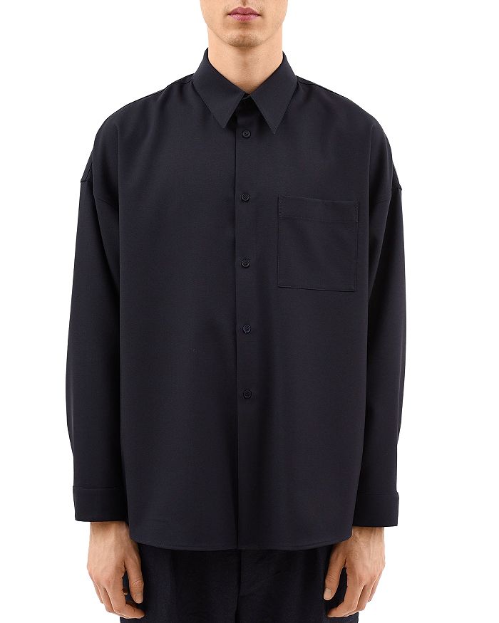 Marni Tropical Wool Relaxed Fit Button Down Shirt | Bloomingdale's