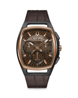 bulova watch brown leather strap