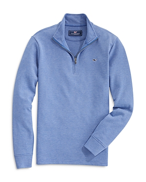 Vineyard Vines Saltwater Quarter Zip Performance Pullover In Blue Marlin