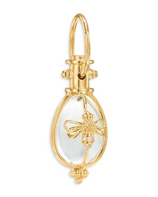 Temple St. Clair 18K Yellow Gold Classic Bee Crystal & Diamond Amulet